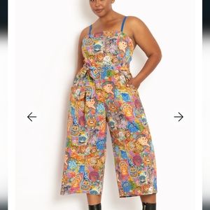 Blackmilk Wain's Cats Picnic Jumpsuit - Large